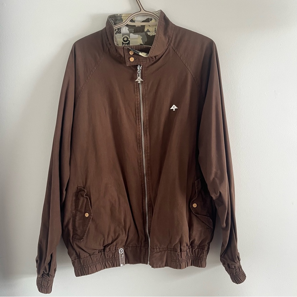 LRG Skateboards Brown Reversible Harrington Jacket